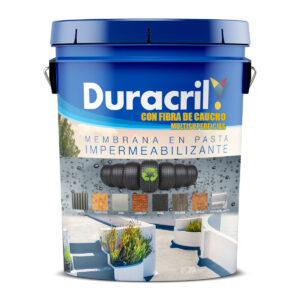 Membrana Duracril Con Fibra De Caucho Multisuperficies 20kg